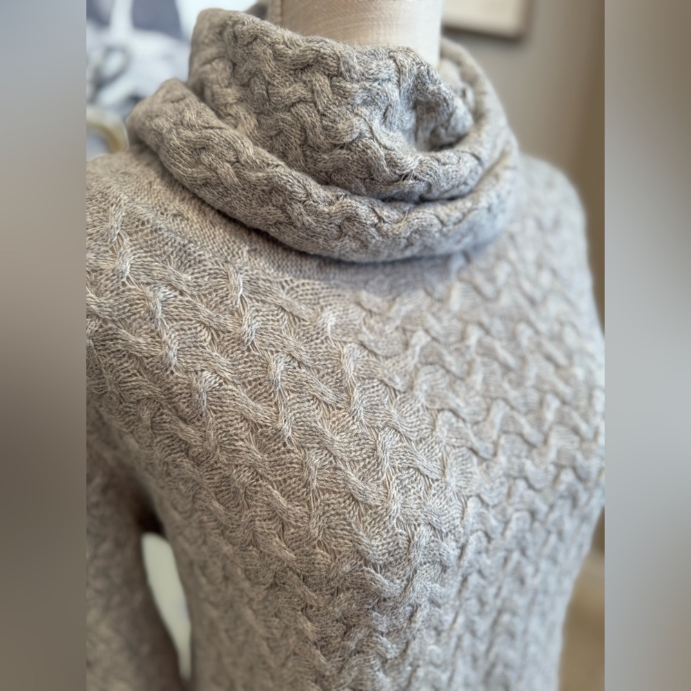FENN WRIGHT MANSON Gray Cowl Neck Textured Sweater - Picture 4 of 5